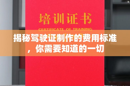建湖揭秘驾驶证制作的费用标准，你需要知道的一切